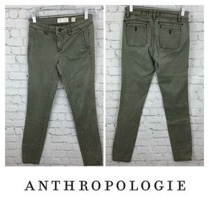 ANTHROPOLOGIE Hei Hei Olive Green Skinny Jeans